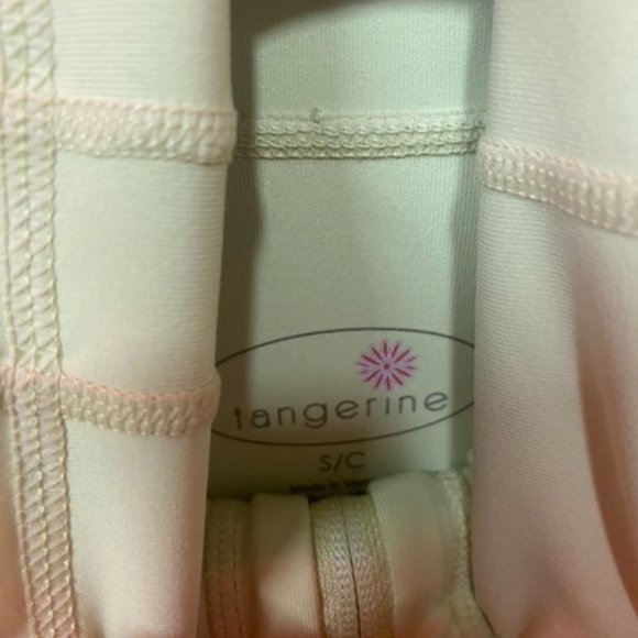 TANGERINE Athletic Yellow Full Zipped Light Jacket Mesh Stripe  - Size: S**EUC** - Picture 3 of 7